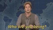 snl who are you being GIF by Saturday Night Live