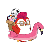 Penguin Giving Back Sticker by Pudgy Penguins