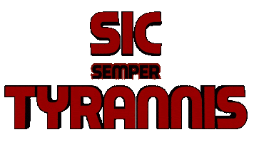 Sic Semper Tyrannis Sticker by OpticalArtInc.