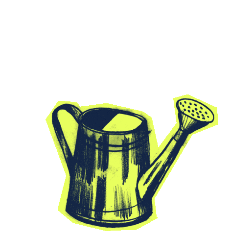 HomeRide wet pour waters watering can Sticker