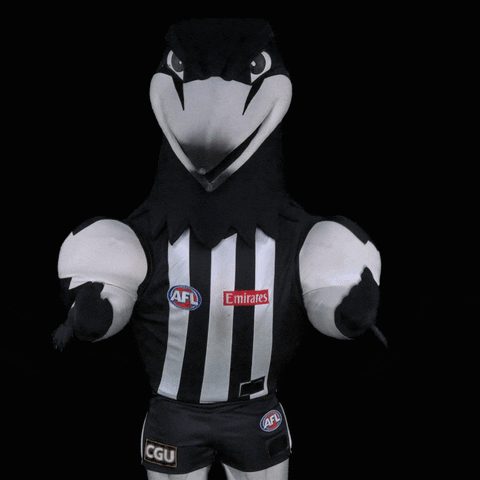 Collingwood Magpies Mascot GIF by CollingwoodFC