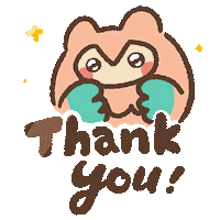 Thanks Thank You Sticker by wuwu illustration