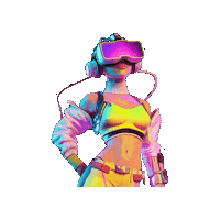 Virtual Reality Woman Sticker by Preneura