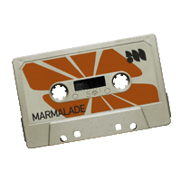 Cassette Marmalade Sticker by Davie Studios Toronto