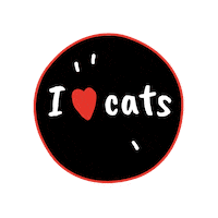 I Love Cat Sticker by Perosnal PR