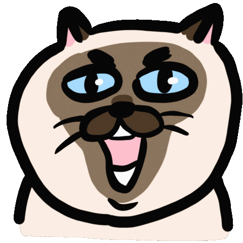 Siamese Cat Sticker by ehcat