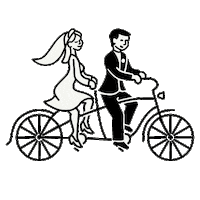 wedding bride Sticker by Mary Trufel