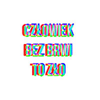 Człowiek Bez Brwi To Zło Sticker by RedLipstickMonster
