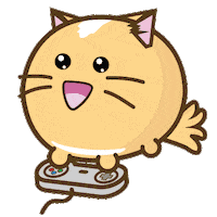 Video Games Cat Sticker by Fuzzballs