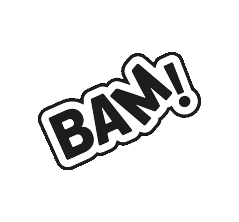 Bam Sticker by Massproductions