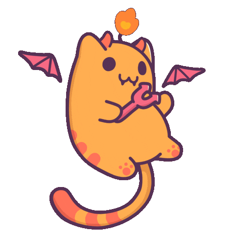 Cat Fire Sticker by Castaways