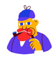 Suspicious Sherlock Sticker by Petra