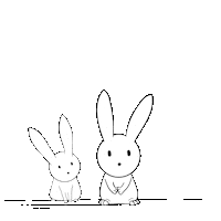 bunny hug Sticker by Breden Kids