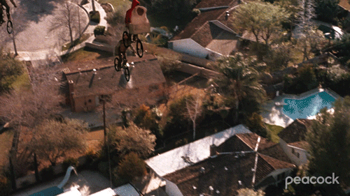 Bicycle Flying GIF by PeacockTV