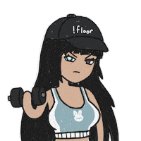 uglywaifu lift body building strong girl ugly waifu Sticker