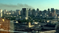 Smoke Rises Above Kyiv After Renewed Strikes