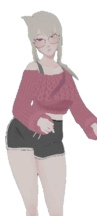 Anime Girl Mmd Sticker