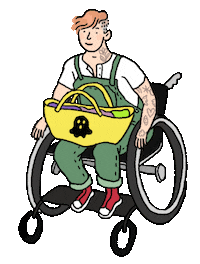 Tattoos Wheelchair Sticker by Clothing Loop