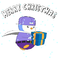 Merry Christmas Sticker by Pudgy Penguins