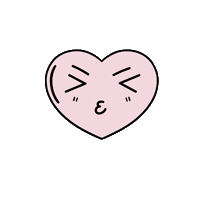 Heart Kiss Sticker by Hairsharkuk