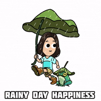 Rainy Day Illustration GIF