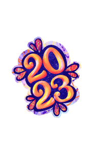 New Year Art Sticker