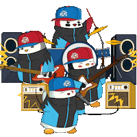 Volume Up Singing Sticker by Pudgy Penguins