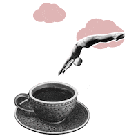dec3_official coffee cup clouds kaffee Sticker