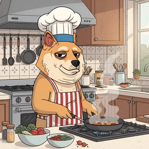 Shiba Inu Cooking GIF by Doge Pound