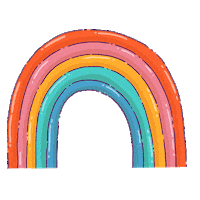 rainbow colors Sticker