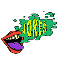 Just Kidding Laughing Sticker by Golden Wolf
