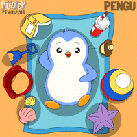 Relaxing Beach Day GIF by Pudgy Penguins