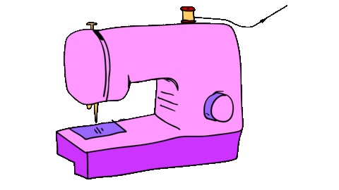 Sewing Machine Sticker by deladeso