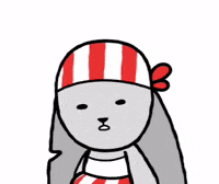 Spaced Out Rabbit GIF