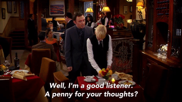 season 1 episode 3 GIF by mom
inFlux English School: O que significa "a penny for your thoughts" em inglês?