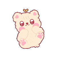 chuchuillustrations pink kawaii bear adorable Sticker