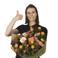 Artofflower bloemen art of flower the art of flower zeg het met bloemen Sticker
