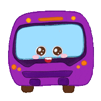 Aby17_mtz mexico cdmx transporte morado Sticker
