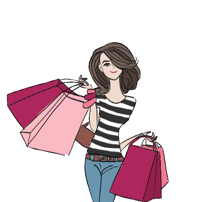 happy shopping Sticker by Banananina