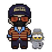 Cat Day Pixel Sticker