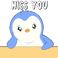Sad I Miss You Sticker by Pudgy Penguins