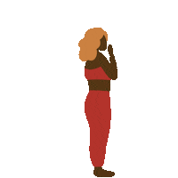 Downward Dog Woman Sticker by gapogg