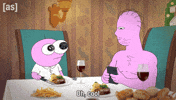 Dinner Look Down GIF by Adult Swim
