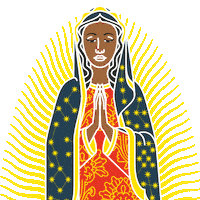 Our Lady Of Guadalupe Skull Sticker by tuttiSanti