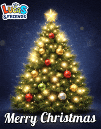 Merry Christmas GIF by Lucas and Friends by RV AppStudios