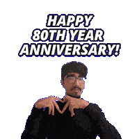 80Th Anniversary Sticker