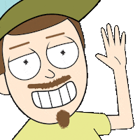 whoagain waving morty twitchbits mortimersmithsr Sticker