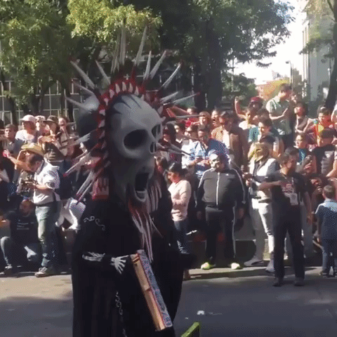 Skeletons Dance At Dia De Muertos Parade