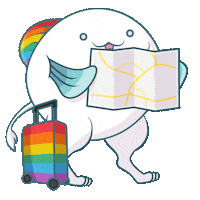 Confused Rainbow Sticker by Pridecommunity.co