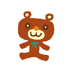 dekiroute_official giphygifmaker かわいい くま 熊 Sticker
